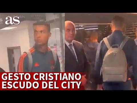 El GESTO VIRAL de CRISTIANO RONALDO con el ESCUDO del MANCHESTER CITY | Diario AS