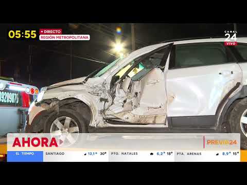 Auto queda destruido tras ser chocado por tren en Maipú | 24 Horas TVN Chile