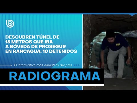 Descubren túnel de 15 metros que iba a bóveda de Prosegur en Rancagua: 10 detenidos
