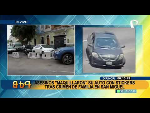 Crimen en San Miguel: asesinos maquillaron auto con stikers tras asesinar a familia a balazos
