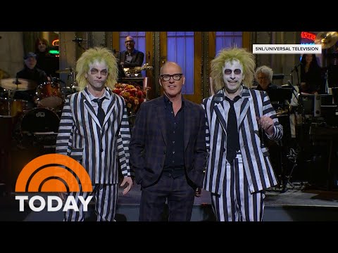 Michael Keaton returns to ‘SNL’ surrounded by Beetlejuices