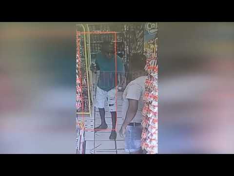 CCTV: A man was robbed of $61,000tt and a quantity of jewellery at Sunlight Supermarket in Couva