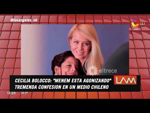 Bolocco vino a Buenos Aires para que Máximo se despida de su padre, Carlos Menem, que agoniza