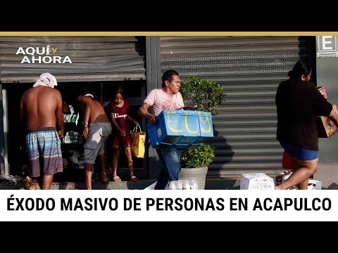 El éxodo desesperado de turistas y residentes de Acapulco tras el huracán Otis