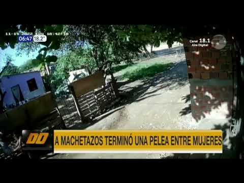 A machetazos terminó una pelea entre mujeres en Asunción