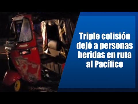 Triple colisión dejó a personas heridas en ruta al Pacífico