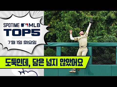 도둑인데, 담은 넘지 않았어요｜MLB TOP5 7월 1일 #spotv