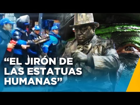 Fiscalizadores se llevan utilería de estatua humana: ¿No más artistas urbanos en Jirón de la Unión?