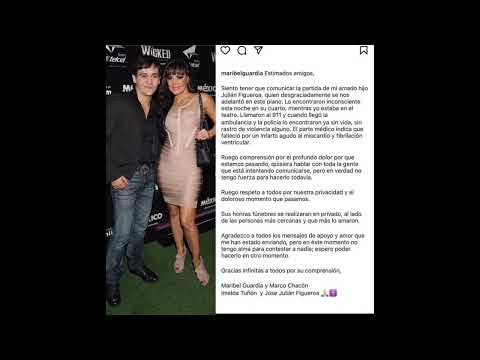 Maribel Guardia confirma el fallecimiento de su Hijo Julián Figueroa con el siguiente mensaje ?