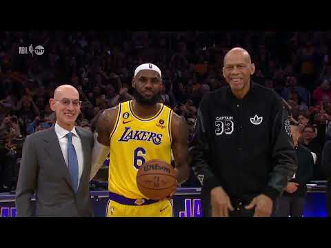 LeBron James honoured by Kareem Abdul-Jabbar and NBA commissioner Adam Silver after breaking record