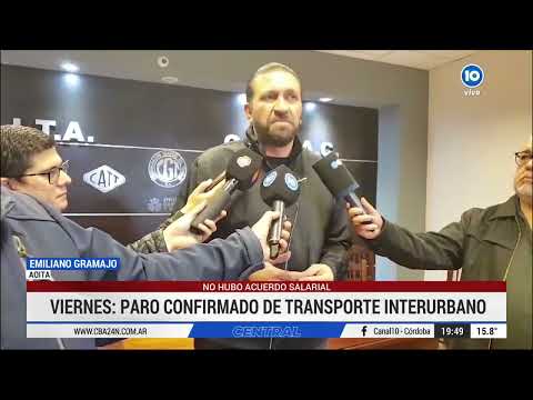 Aoita ratificó el paro en el transporte interurbano para este viernes en Córdoba