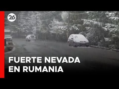 RUMANIA | Fuertes nevadas azotan toda la región