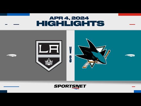 NHL Highlights | Kings vs. Sharks - April 4, 2024