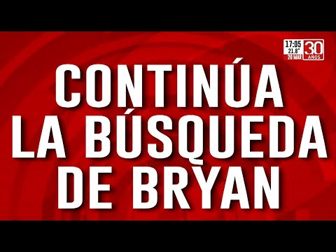 Continúa la búsqueda de Bryan, el joven desaparecido en el río