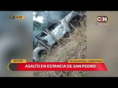 San Pedro: Asalto y quema de auto en estancia.