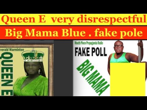 Queen E very disrespectful. Big Mama fake Blue . pole .  PM Holness  JLP Gov't desperate