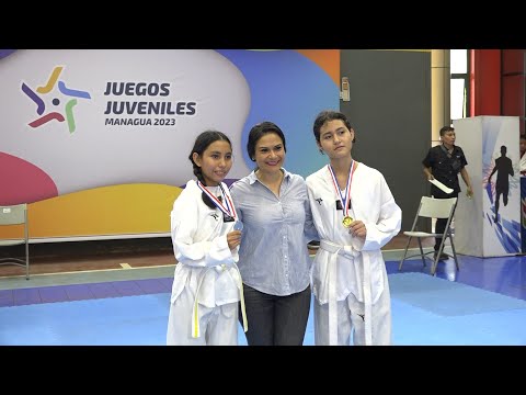 Jóvenes participan en campeonato de taekwondo de los Juegos Juveniles 2023