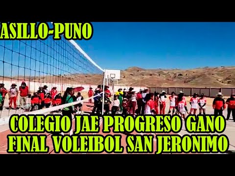 FINAL DE ENCUENTRO DE VOLEIBOL ENTRE COLEGIO JAE VS. COLEGIO SAN JERONIMO DESDE POSOCONI-ASILLO..