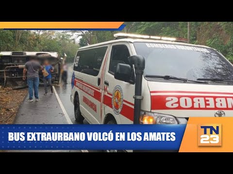 Bus extraurbano volcó en Los Amates