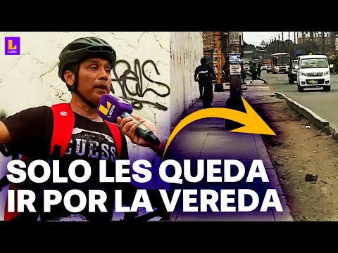 Ciclovía en mal estado en Lima pone en riesgo a ciclistas y peatones: Parece deporte de aventura