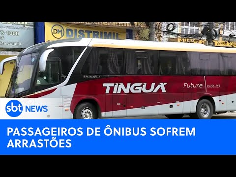 Criminosos invadem ônibus e fazem arrastão em ônibus no RJ | #SBTNewsnaTV (10/10/24)