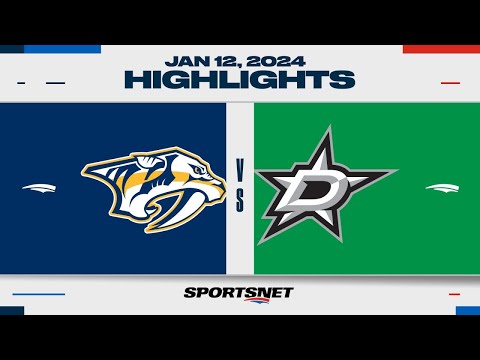 NHL Highlights | Predators vs. Stars - January 12, 2024