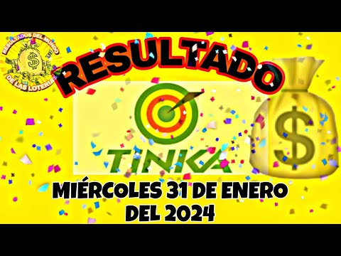RESULTADO SORTEO TINKA DEL MIÉRCOLES 31 DE ENERO DEL 2024 /LOTERÍA DE PERÚ/