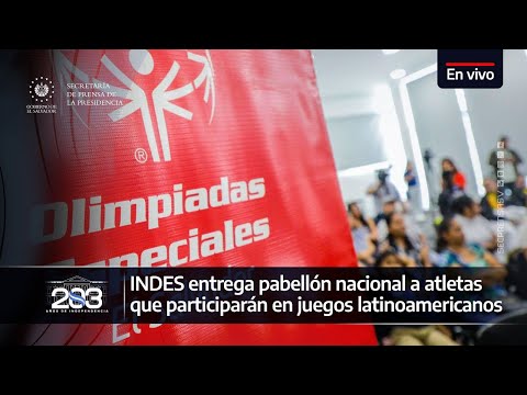 Gobierno del Presidente Nayib Bukele entrega pabellón nacional a delegación de Olimpiadas Especiales