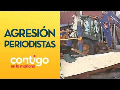 ¡ESTÁN TIRANDO PIEDRAS!: Equipo de CHV sufrió agresión en demolición narco - Contigo en la Mañana
