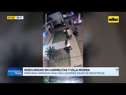 Tres hombres armados asaltan a varias personas en barrios Carmelitas y Villa Morra de Asunción