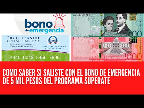 COMO SABER SI SALISTE CON EL BONO DE EMERGENCIA DE 5 MIL PESOS DEL PROGRAMA SUPERATE
