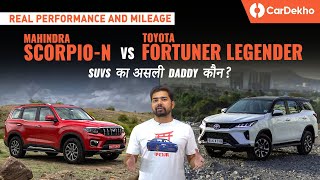 Mahindra Scorpio-N vs Fortuner Real Performance And Mileage Compared | Diesel Automatic SUVs