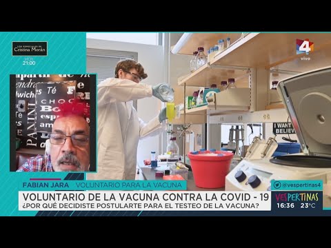Fabián Jara, voluntario para probar vacuna contra la Covid: “Me pareció un gesto muy noble”
