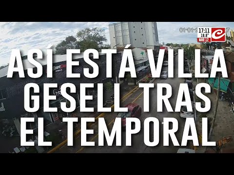 Así está Villa Gesell tras el temporal