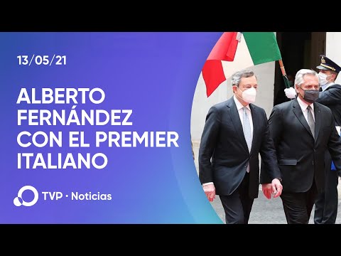 Alberto Fernández con el Premier italiano, Mario Draghi