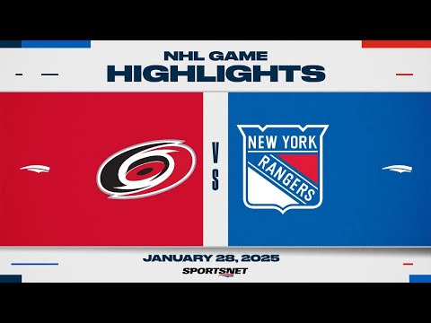 NHL Highlights | Hurricanes vs. Rangers - January 28, 2025
