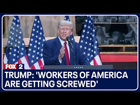 'Workers of America are getting screwed': Trump speaks before Michigan UAW workers amid strike