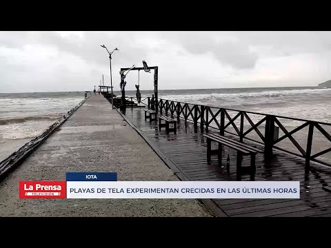 Huracán Iota: Playas de Tela experimentan crecidas en las últimas horas