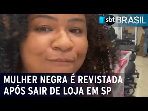 Mulher negra é revistada após sair de loja de shopping em São Paulo | SBT Brasil (02/02/24)