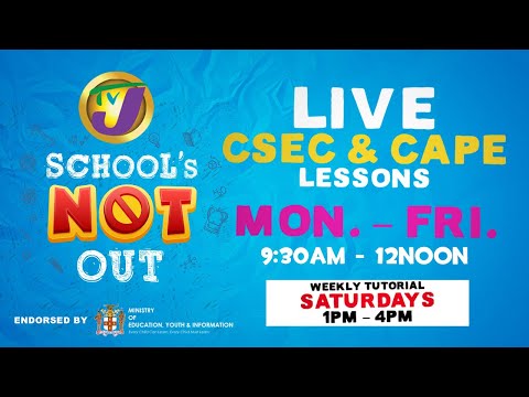 TVJ Schools Not Out: CSEC EDPM Lesson  - March 26 2020