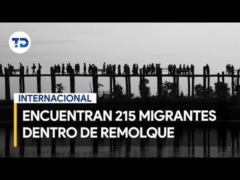 Autoridades mexicanas encuentran 215 migrantes dentro de un remolque