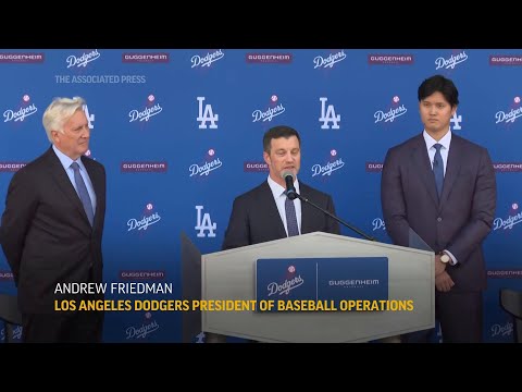Shohei Ohtani is introduced in Dodger blue