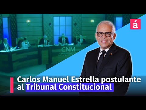 Postulante al Tribunal Constitucional Carlos Manuel Estrella expone ante el CNM