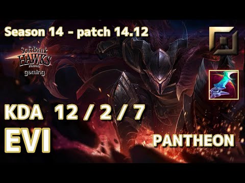 【JPサーバー/C1】SHG Evi パンテオン(Pantheon) VS ツイステッドフェイト(Twisted Fate) TOP - Patch14.12 JP Ranked【LoL】