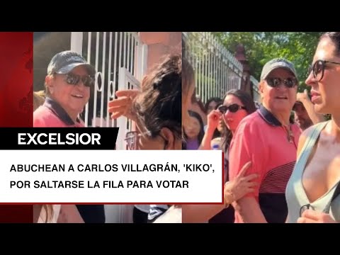 Abuchean a Carlos Villagrán, 'Kiko', en casilla por saltarse la fila para votar