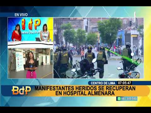 Jornada de protestas en Lima: vándalos atacan a pedradas estación Colmena del Metropolitano (2/2)