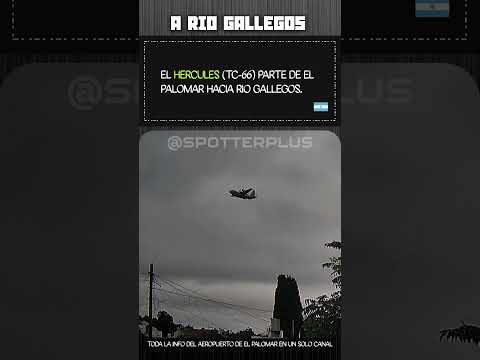 HERCULES tc-66  rumbo a RIO GALLEGOS- Fuerza Aérea #argentina ** EL PALOMAR * #buenosaires