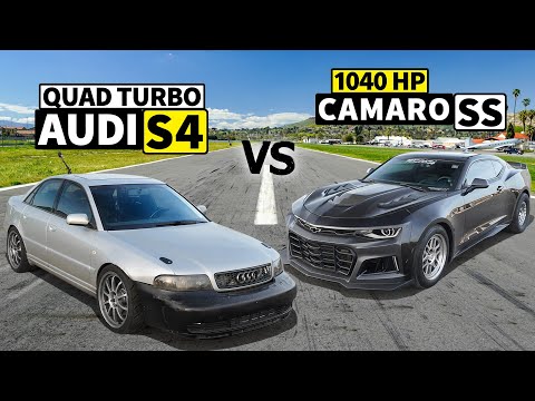 Tune in to Hoonigan This vs That - Quad Turbo Audi S4 vs 1040hp Camaro SS