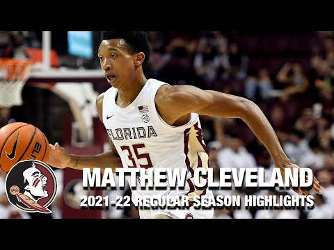 Acc Football Basketball 🏀 Matthew Cleveland Regular Season Highlights | Florida State Forward