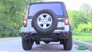 Gibson Axle Back Exhaust for Jeep Wrangler JK 2007 - 2012 - YouTube